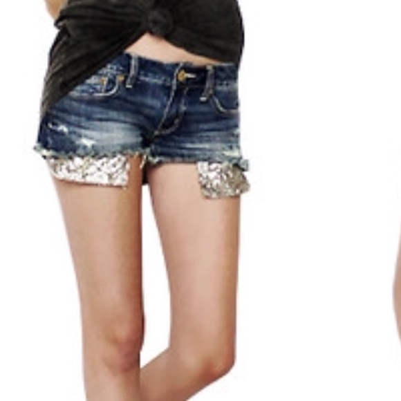 american eagle sequin pocket shorts
